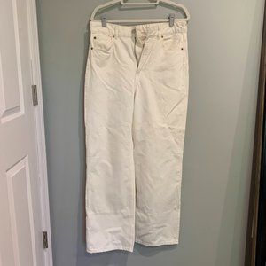 NWT White Wide Leg High Waisted Jeans
